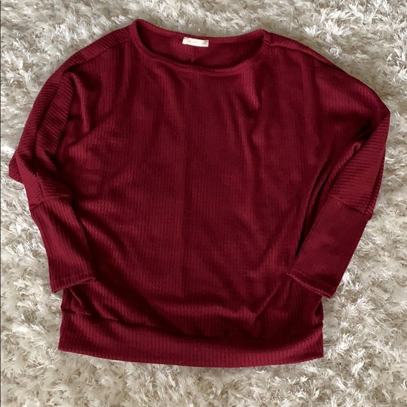 NWOT Burgundy Top - Picture 1 of 4